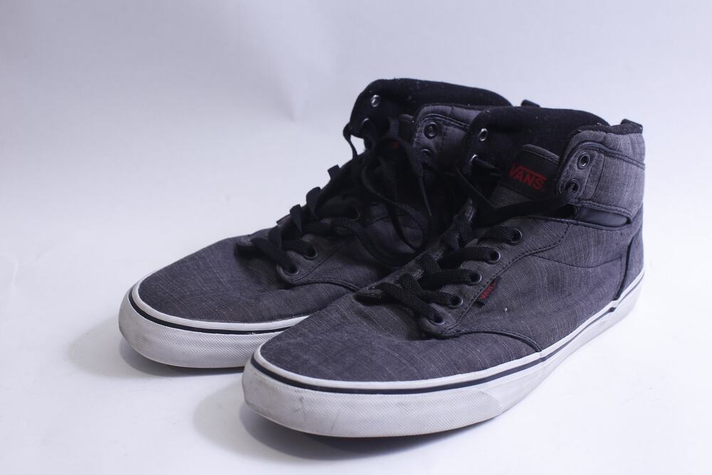 Vans, Old School, Size 12", Gray-Black, Textile Upper, Classic, Skateboarding,